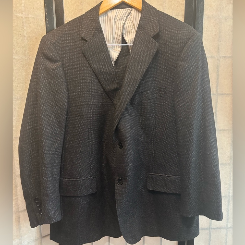 🇮🇹 PAUL BETENLY Fine Wool Cashmere Deep Charcoal Blazer, Lanificio Filarte
